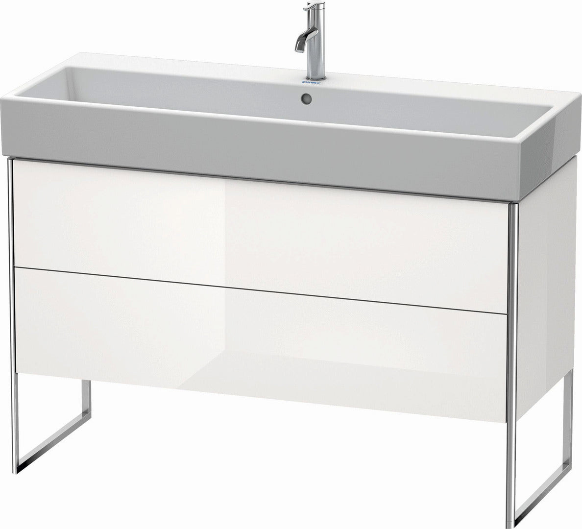 Duravit XSquare 47" White Two Drawer Floorstanding Vanity Unit (XS447702222)