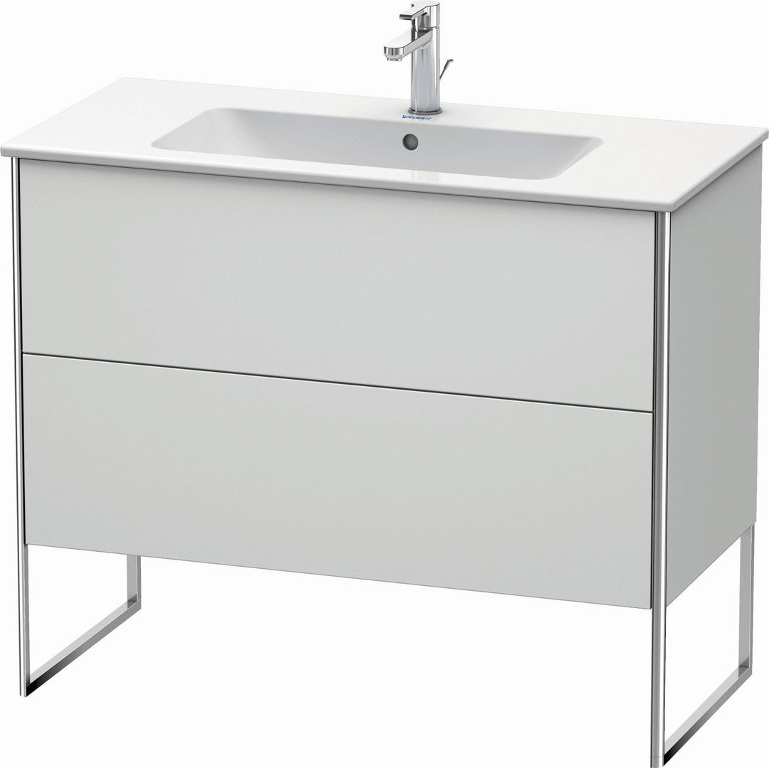 Duravit XSquare 40" White Satin Matt Two Drawer Floorstanding Vanity Unit (XS444703636)