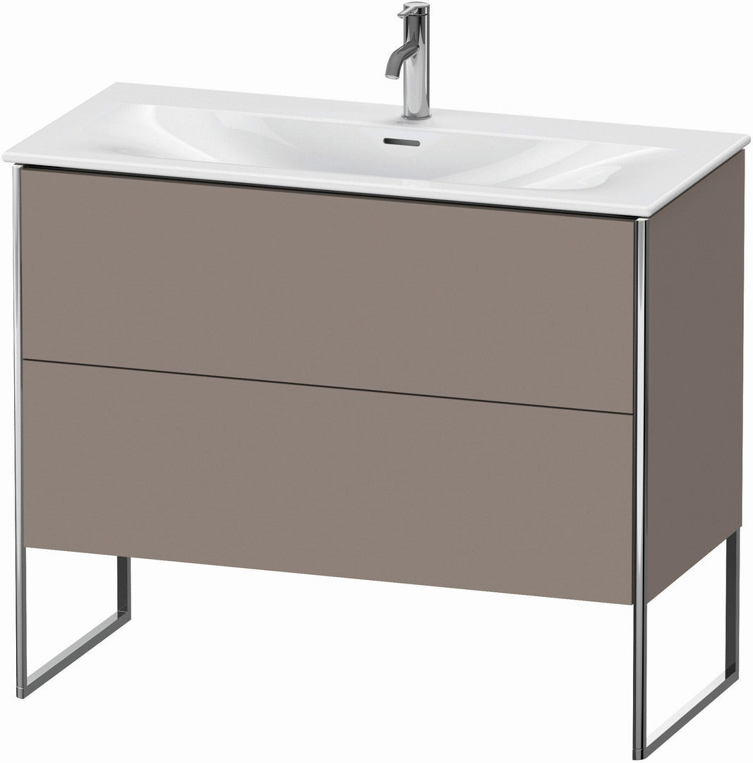 Duravit XSquare 40" Basalt Two Drawer Floorstanding Vanity Unit (XS452504343)