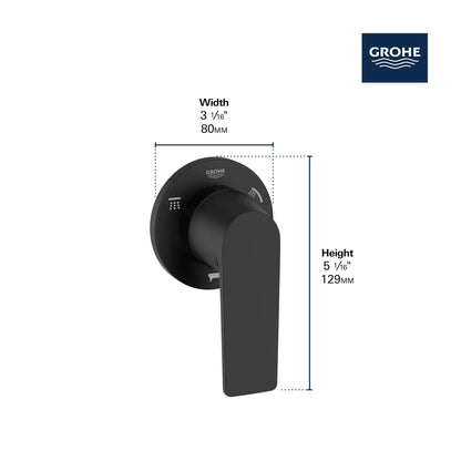 Grohe Defined 3-Way Matte Black Diverter Trim