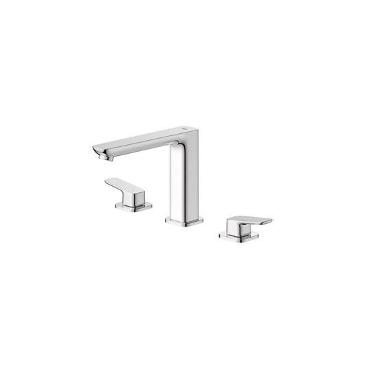 Grohe Cubeo 3-Hole 2-Handle StarLight Chrome Deck Mount Tub Filler