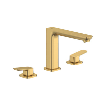 Grohe Cubeo 3-Hole 2-Handle Brushed Cool Sunrise Deck Mount Tub Filler