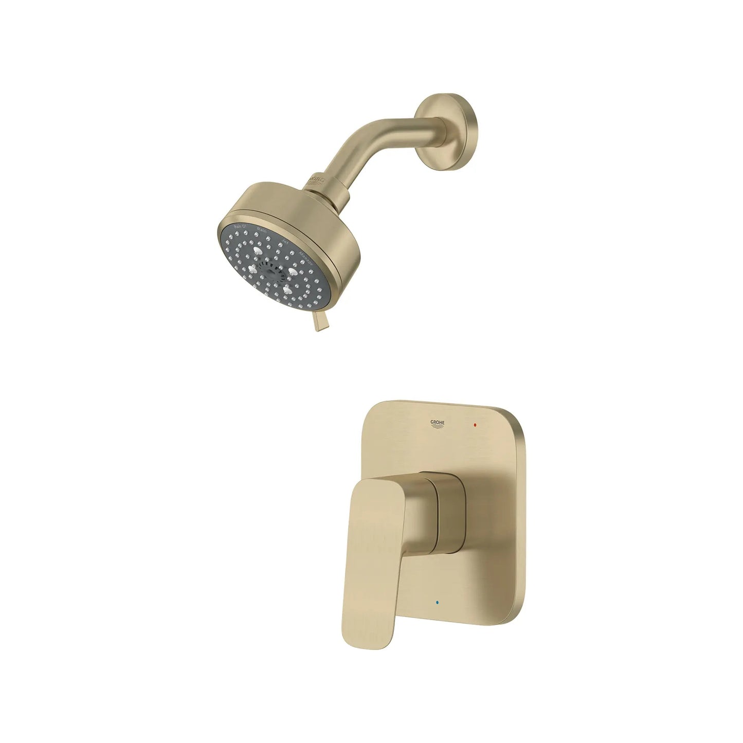 Grohe Cubeo 1.75 GPM Pressure Balance Brushed Nickel Infinity Valve Shower Trim Kit