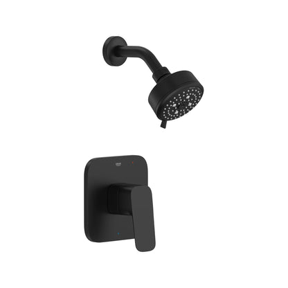 Grohe Cubeo 1.75 GPM Pressure Balance Matte Black Valve Shower Trim Kit