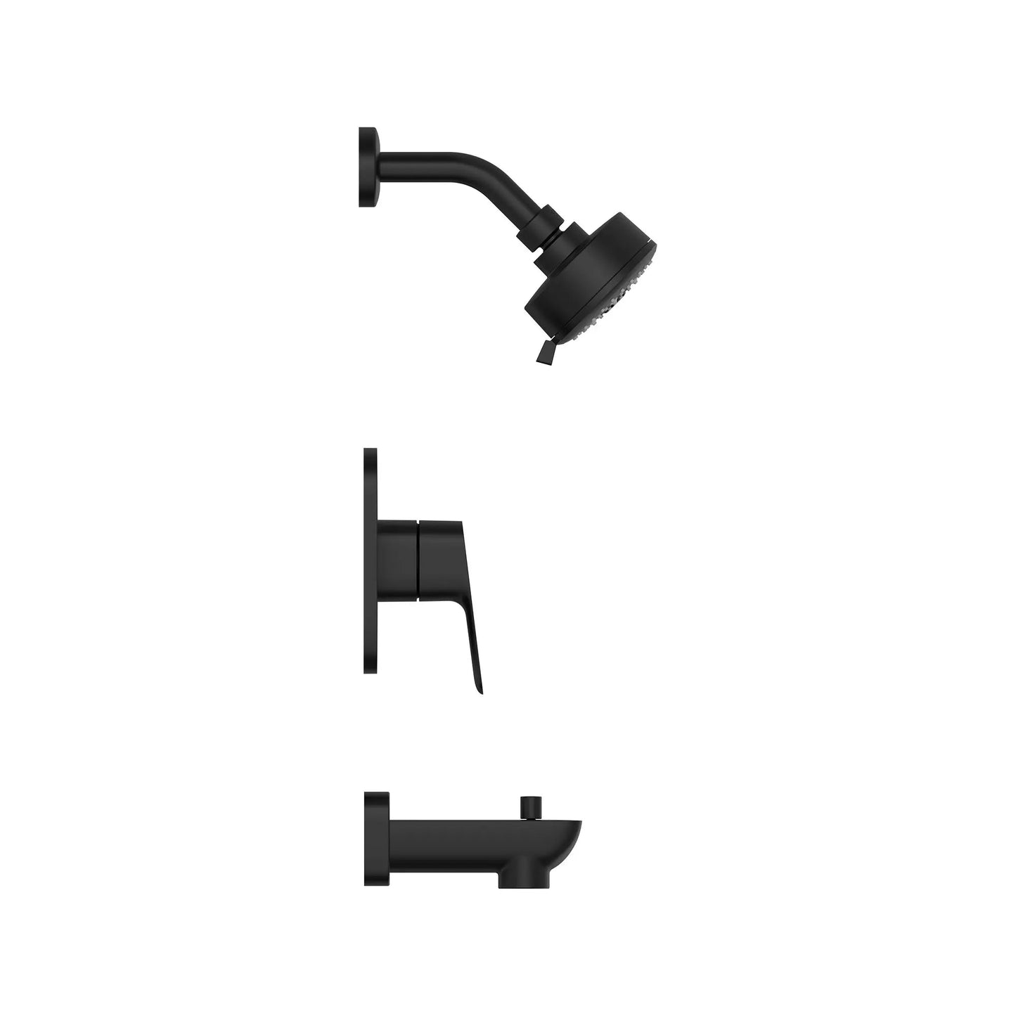 Grohe Cubeo Pressure Balance Valve Matte Black Tub/Shower Trim Kit