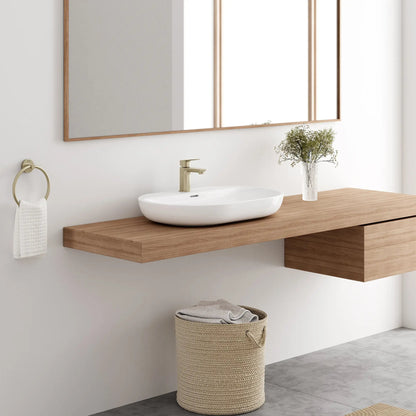 Grohe Essence 27" Single Hole Wall Mount Alpine White Bathroom Sink