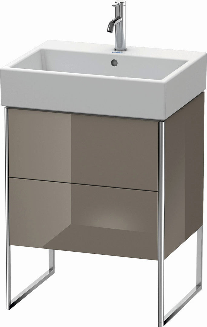 Duravit XSquare 23" Flannel Gray Two Drawer Floorstanding Vanity Unit (XS447308989)