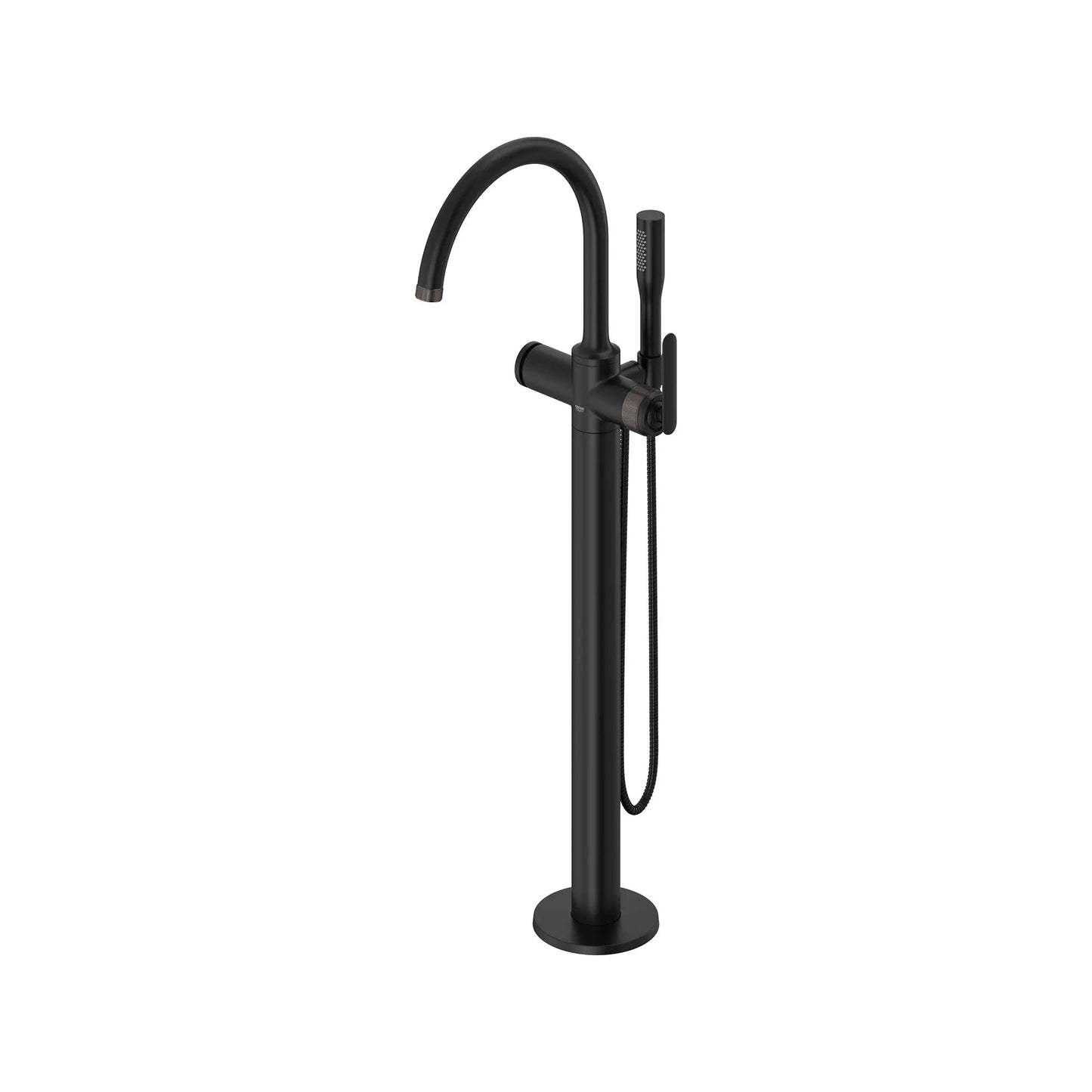 Grohe Listra Single-Handle Freestanding Matte Black Tub Faucet With 1.75 GPM Hand Shower