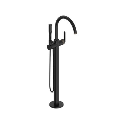 Grohe Listra Single-Handle Freestanding Matte Black Tub Faucet With 1.75 GPM Hand Shower