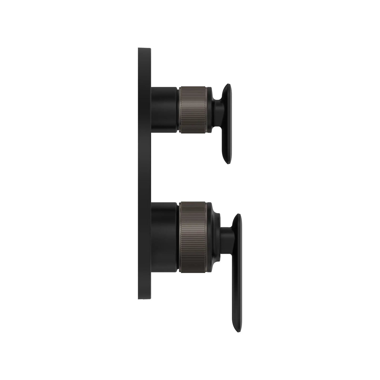 Grohe Listra 2-Handle Pressure Balance Valve Trim Matte Black 3-Way Diverter With Cartridge