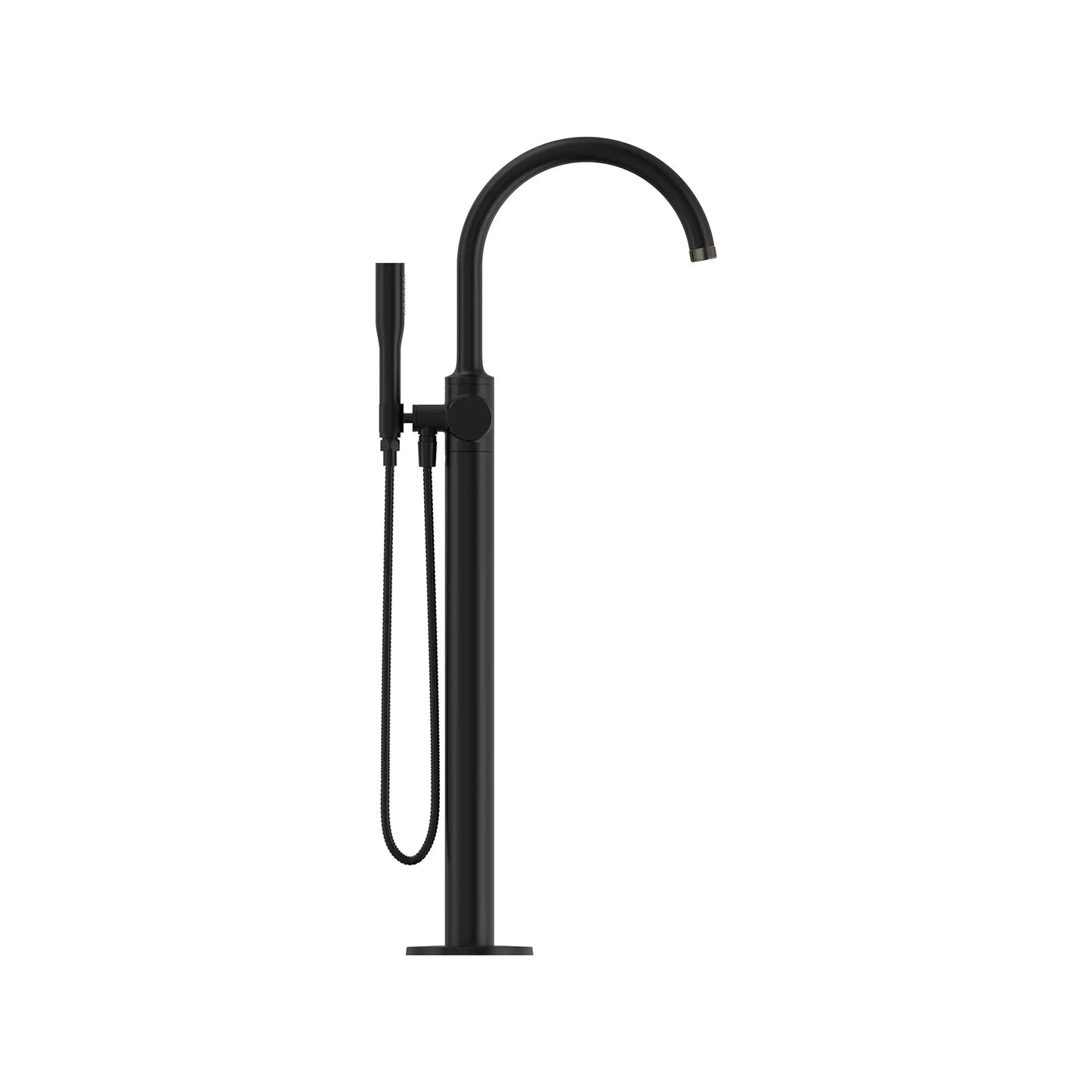 Grohe Listra Single-Handle Freestanding Matte Black Tub Faucet With 1.75 GPM Hand Shower
