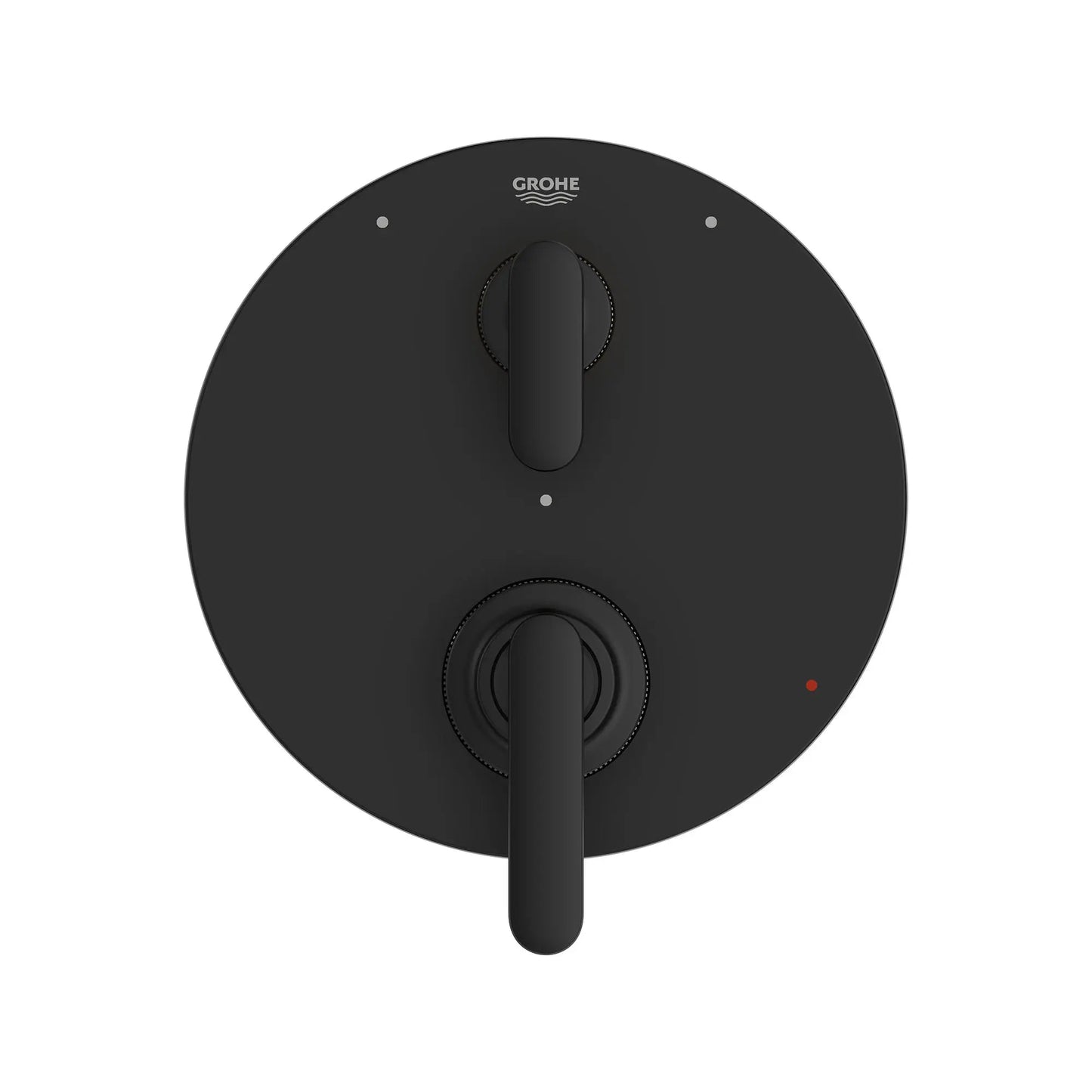 Grohe Listra 2-Handle Pressure Balance Valve Trim Matte Black 3-Way Diverter With Cartridge