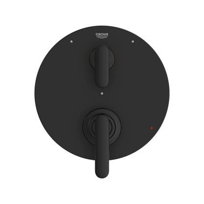 Grohe Listra 2-Handle Pressure Balance Valve Trim Matte Black 3-Way Diverter With Cartridge