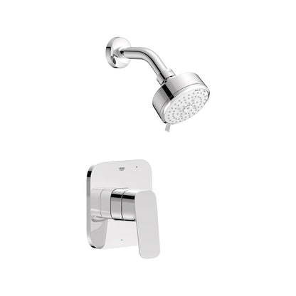 Grohe Cubeo 1.75 GPM Pressure Balance StarLight Chrome Valve Shower Trim Kit