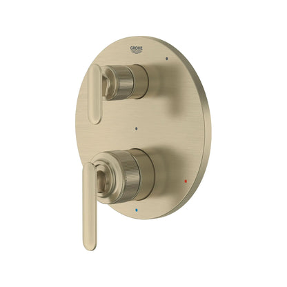 Grohe Listra 2-Handle Pressure Balance Brushed Nickel Infinity Valve Trim With 2-Way Diverter and Cartridge