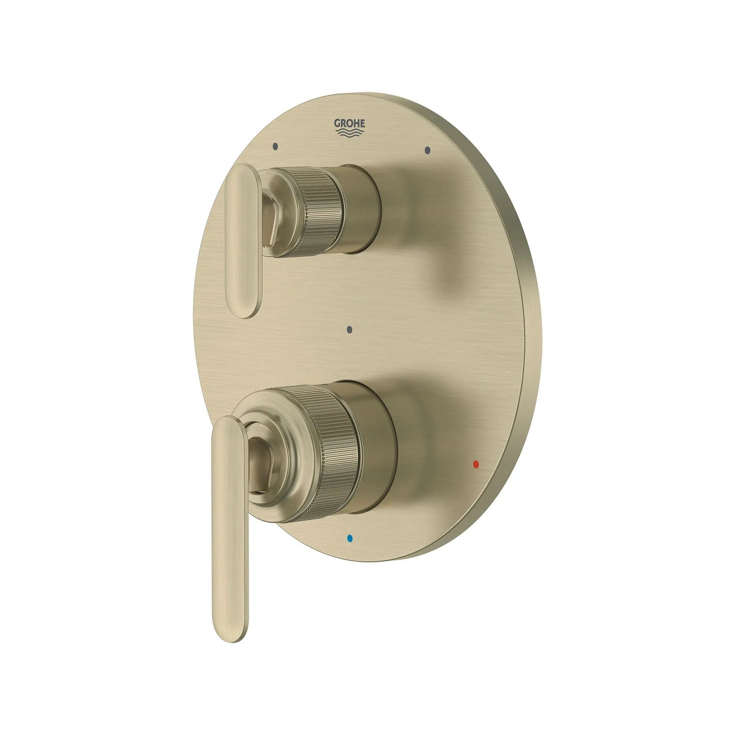 Grohe Listra 2-Handle Pressure Balance Valve Trim Brushed Nickel Infinity 3-Way Diverter With Cartridge