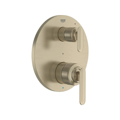 Grohe Listra 2-Handle Pressure Balance Brushed Nickel Infinity Valve Trim With 2-Way Diverter and Cartridge