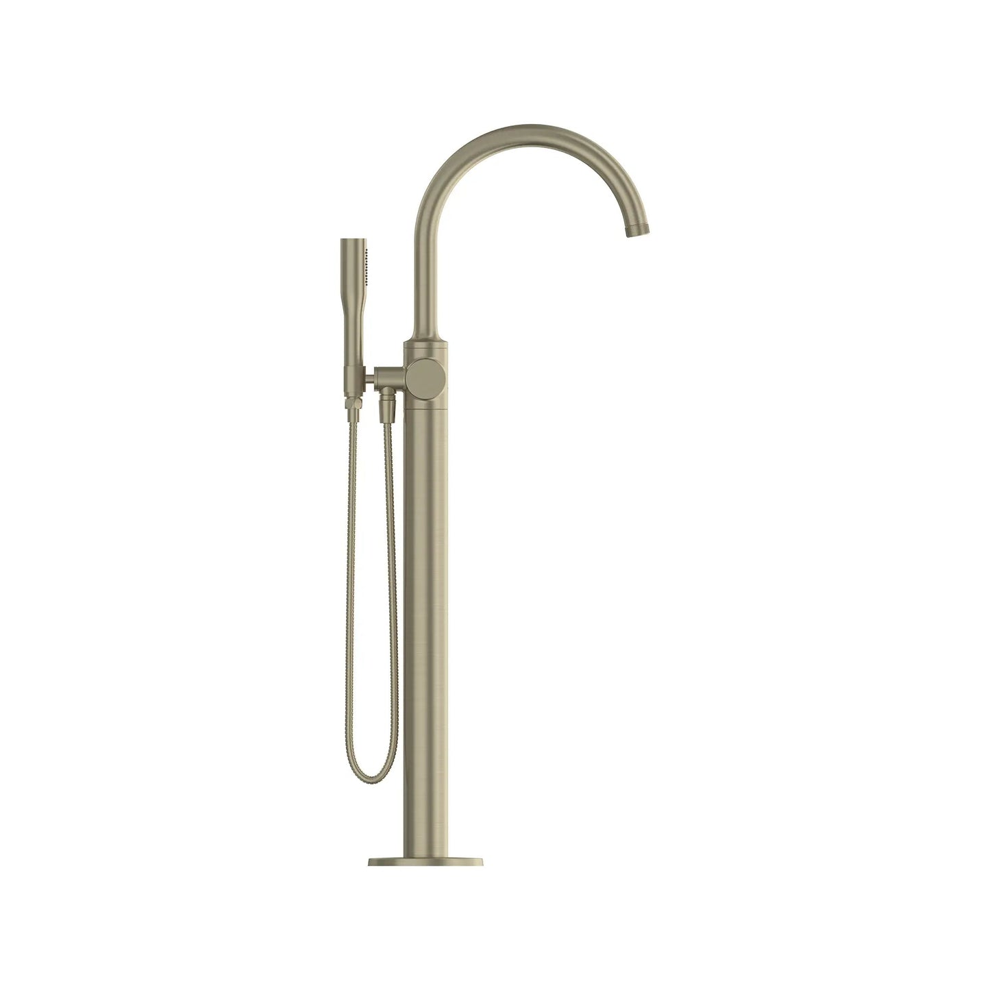 Grohe Listra Single-Handle Freestanding Brushed Nickel Infinity Tub Faucet With 1.75 GPM Hand Shower
