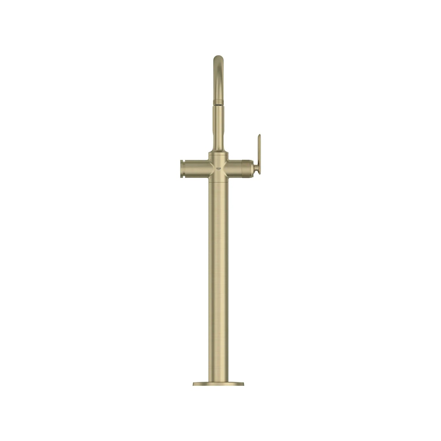 Grohe Listra Single-Handle Freestanding Brushed Nickel Infinity Tub Faucet With 1.75 GPM Hand Shower