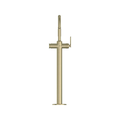 Grohe Listra Single-Handle Freestanding Brushed Nickel Infinity Tub Faucet With 1.75 GPM Hand Shower