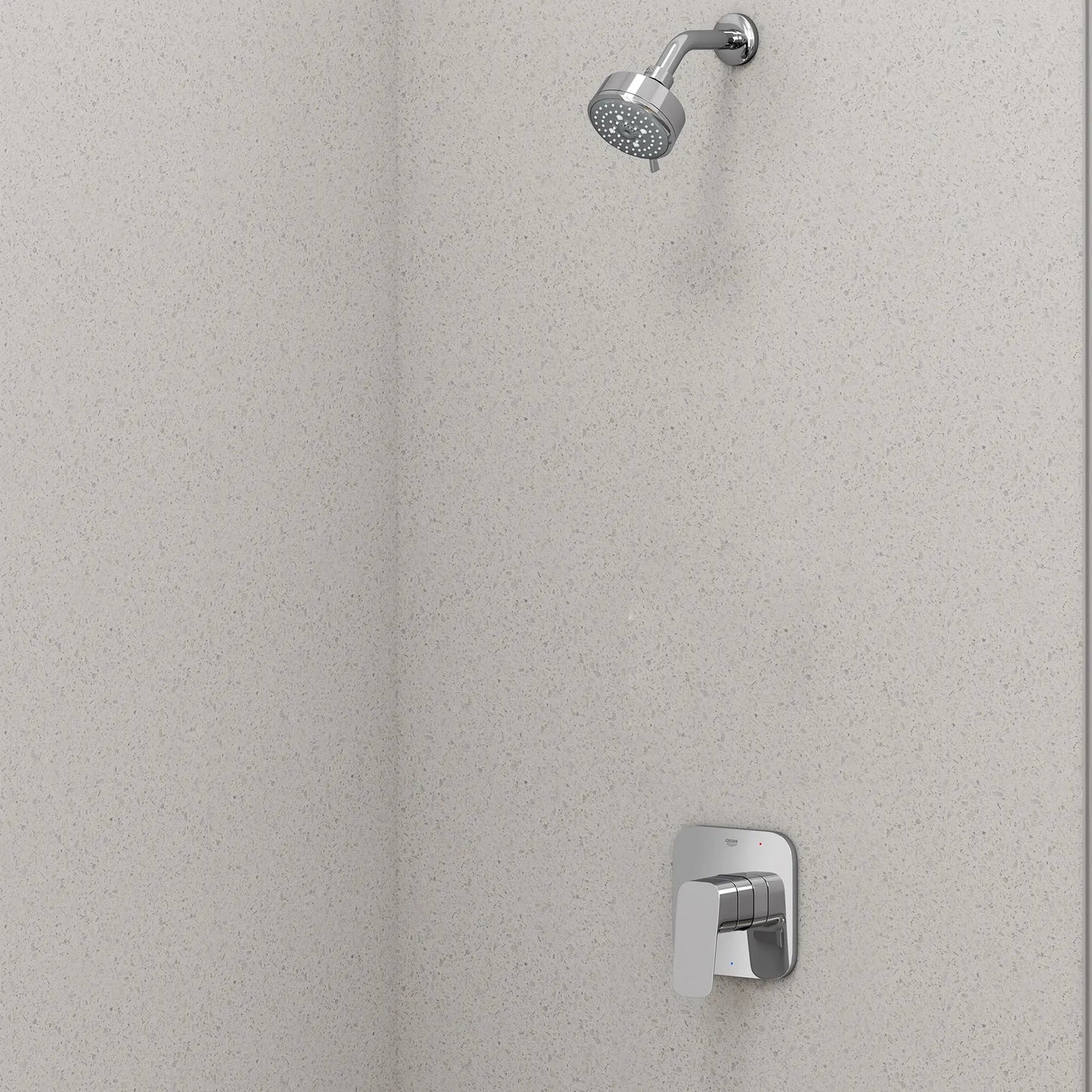 Grohe Cubeo 1.75 GPM Pressure Balance StarLight Chrome Valve Shower Trim Kit