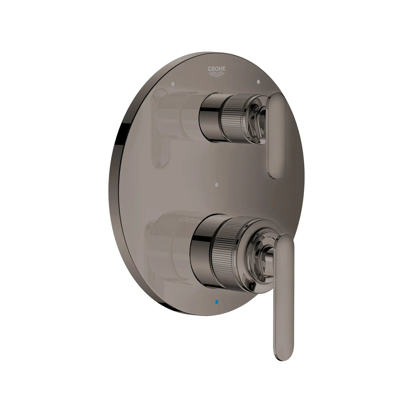 Grohe Listra 2-Handle Pressure Balance Valve Trim Hard Graphite 3-Way Diverter With Cartridge