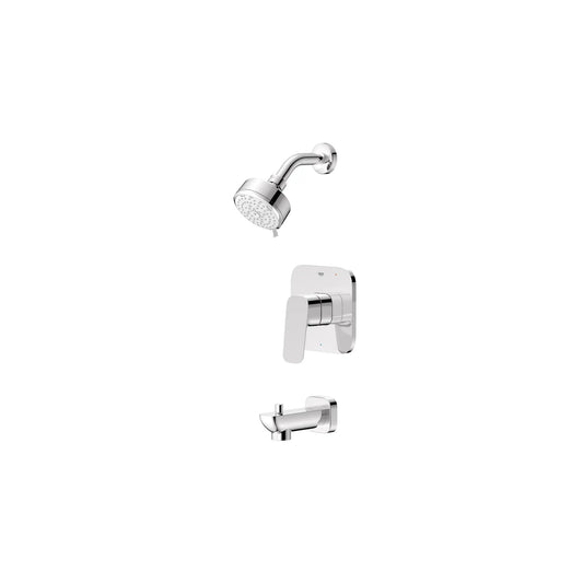 Grohe Cubeo Pressure Balance Valve StarLight Chrome Tub/Shower Trim Kit