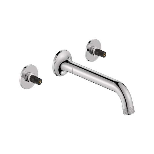 Grohe Listra 1.2 GPM Two-Handle Wall Mount Widespread StarLight Chrome Faucet
