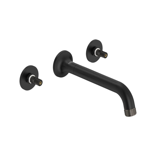 Grohe Listra 1.2 GPM Two-Handle Wall Mount Widespread Matte Black Faucet