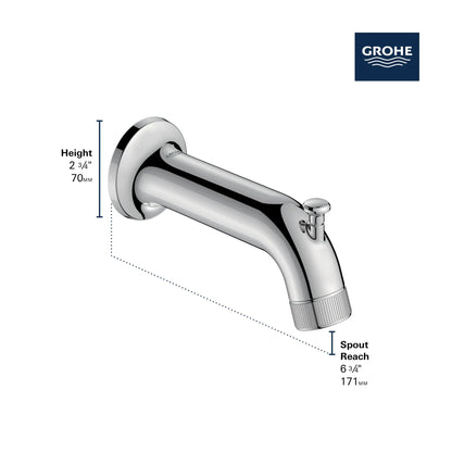 Grohe Listra StarLight Chrome Tub Spout With Diverter