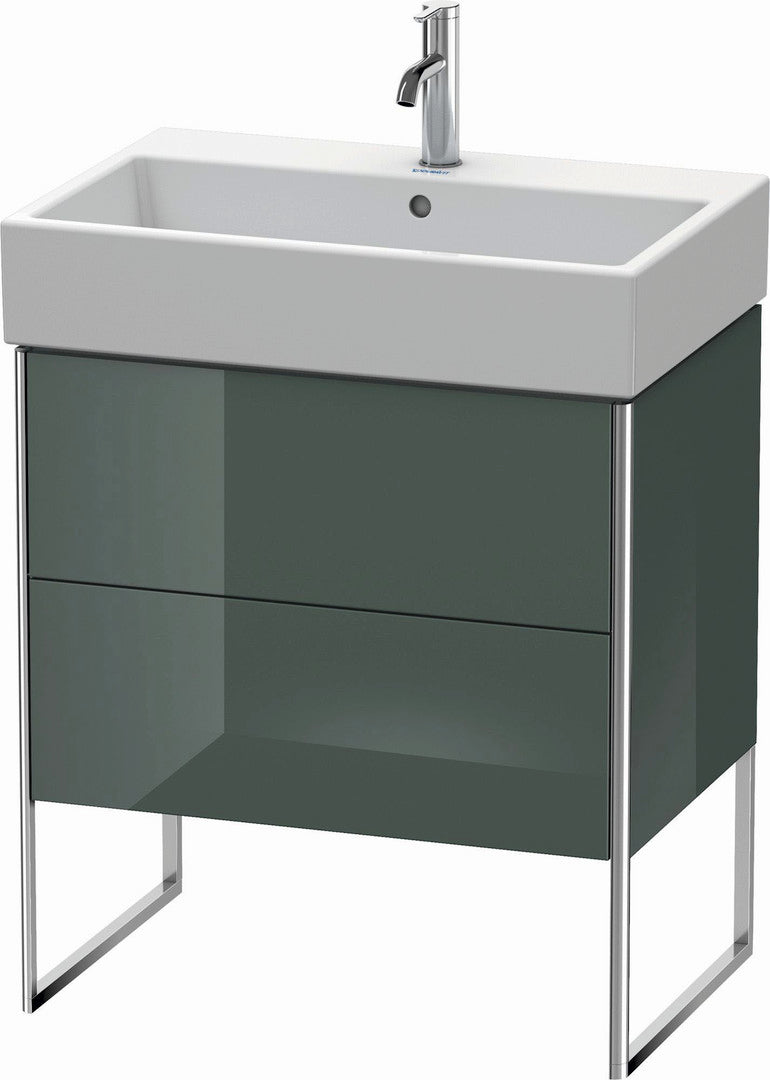 Duravit XSquare 27" Dolomite Gray Two Drawer Floorstanding Vanity Unit (XS447403838)