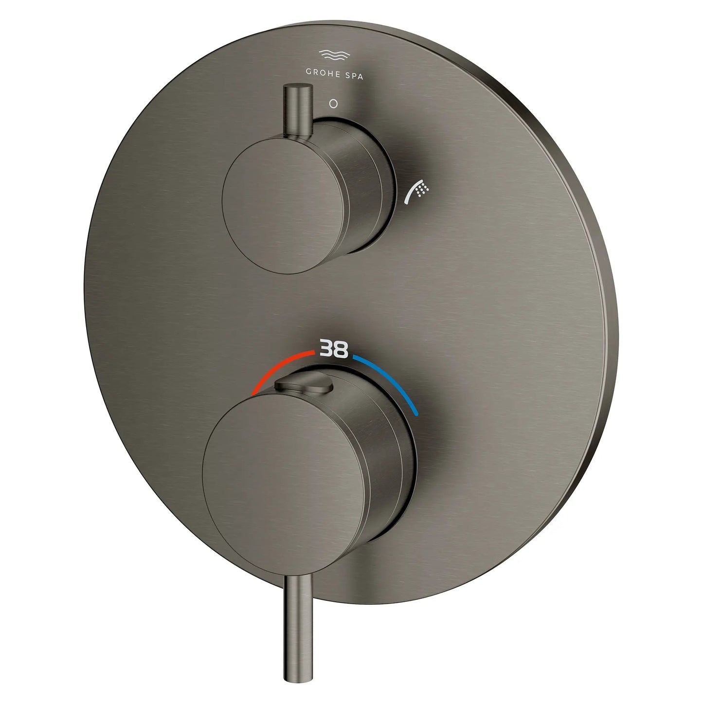 Grohe Atrio Dual Function 2-Handle Brushed Hard Graphite Thermostatic Valve Trim