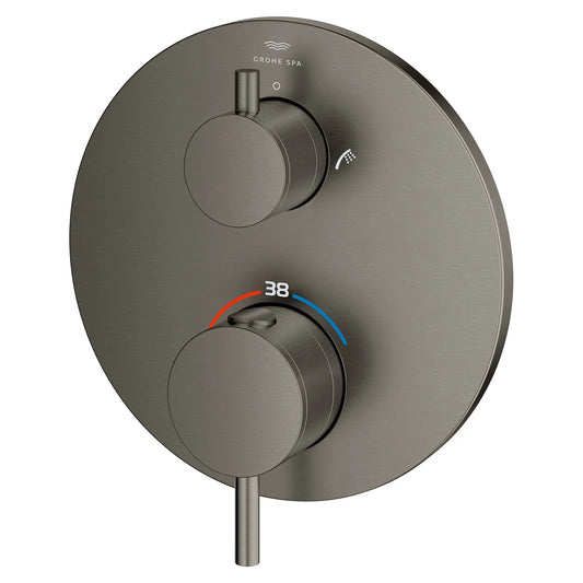Grohe Atrio Dual Function 2-Handle Brushed Hard Graphite Thermostatic Valve Trim
