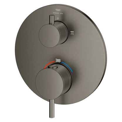 Grohe Atrio New Single Function 2-Handle Thermostatic Brushed Hard Graphite Valve Trim