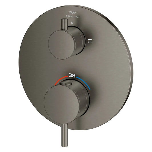 Grohe Atrio New Single Function 2-Handle Thermostatic Brushed Hard Graphite Valve Trim