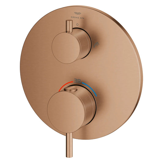 Grohe Atrio Dual Function 2-Handle Brushed Warm Sunset Thermostatic Valve Trim