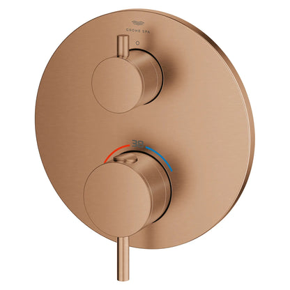 Grohe Atrio New Single Function 2-Handle Thermostatic Brushed Warm Sunset Valve Trim
