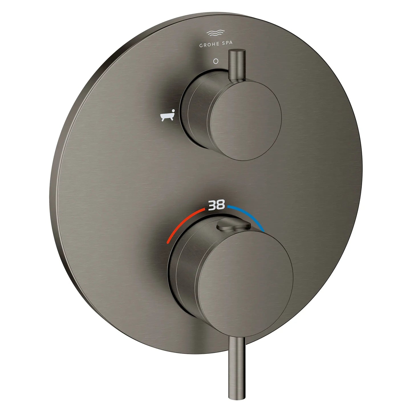 Grohe Atrio Dual Function 2-Handle Brushed Hard Graphite Thermostatic Valve Trim
