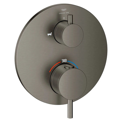 Grohe Atrio Dual Function 2-Handle Brushed Hard Graphite Thermostatic Valve Trim