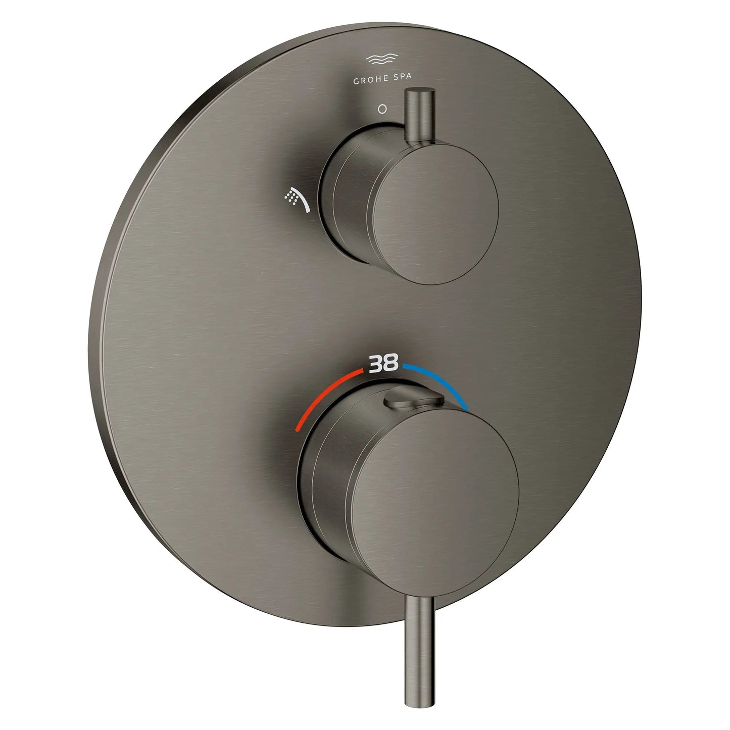 Grohe Atrio New Single Function 2-Handle Thermostatic Brushed Hard Graphite Valve Trim