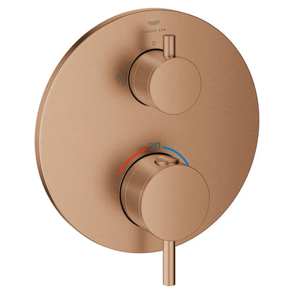 Grohe Atrio Dual Function 2-Handle Brushed Warm Sunset Thermostatic Valve Trim