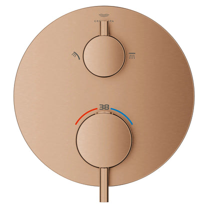 Grohe Atrio New Single Function 2-Handle Thermostatic Brushed Warm Sunset Valve Trim