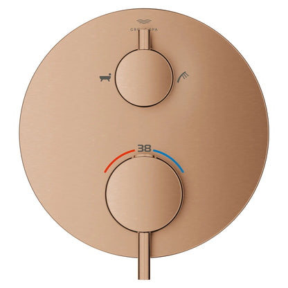 Grohe Atrio Dual Function 2-Handle Brushed Warm Sunset Thermostatic Valve Trim