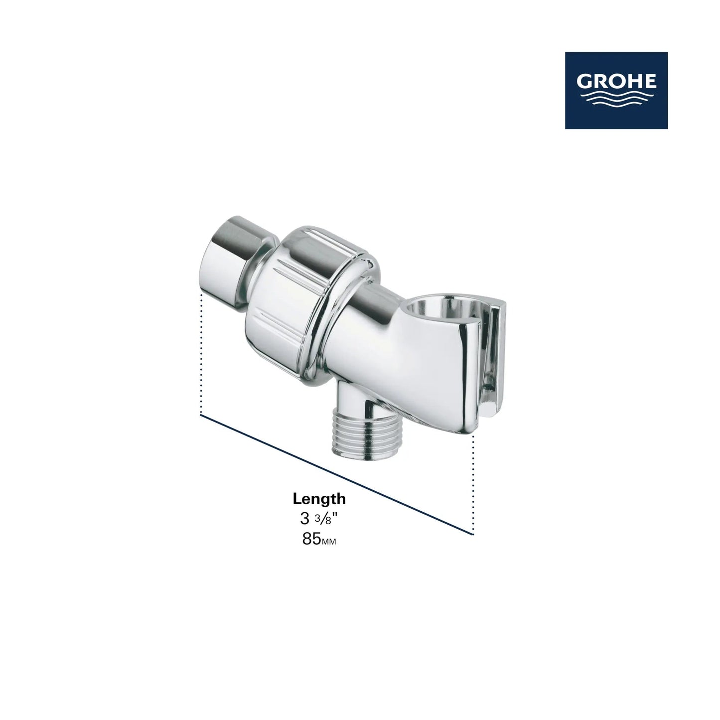 Grohe StarLight Chrome Adjustable Shower Arm Mount for Hand Shower