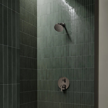 Grohe Listra 2-Handle Pressure Balance Valve Trim Hard Graphite 3-Way Diverter With Cartridge