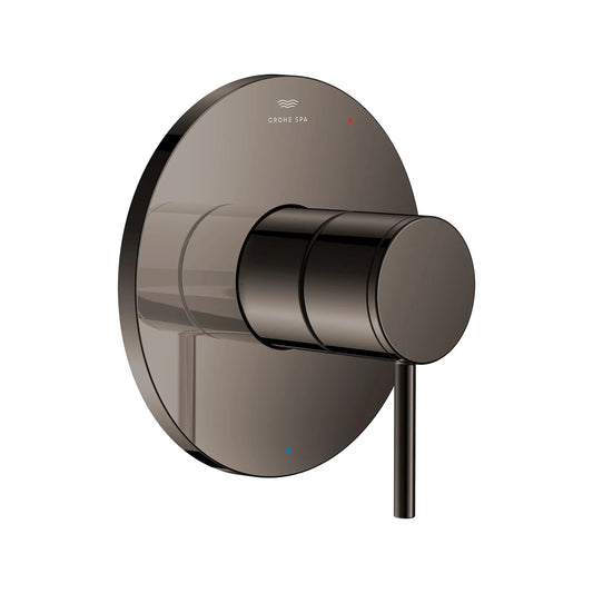 Grohe Atrio Metal Handle and Trim Plate Hard Graphite Pressure Balance Valve Trim With Cartridge