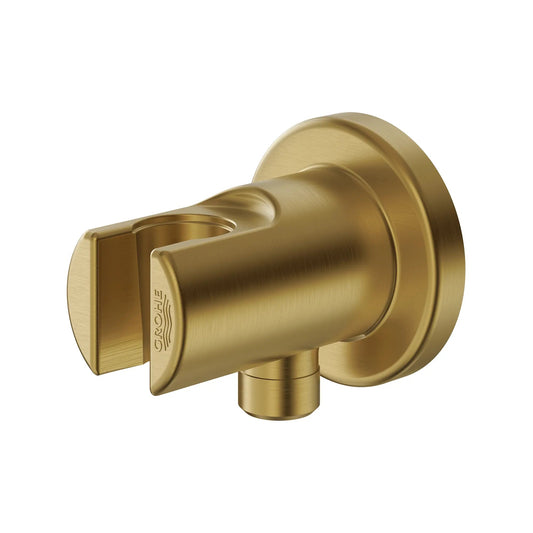 Grohe Relexa Tempesta Brushed Cool Sunrise Wall Union With Hand Shower Holder