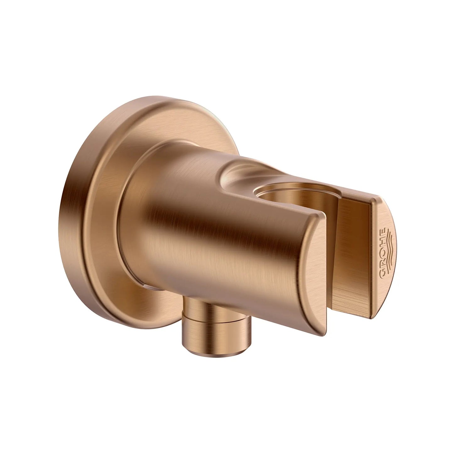 Grohe Relexa Tempesta Brushed Warm Sunset Wall Union With Hand Shower Holder