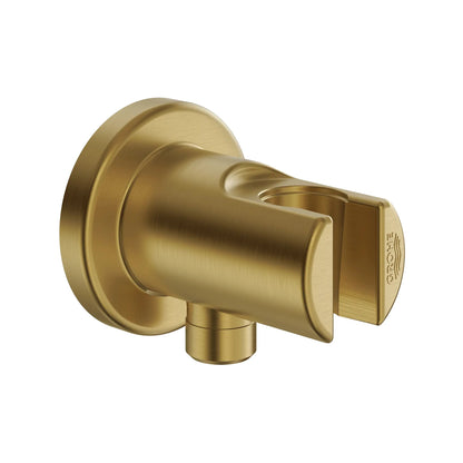 Grohe Relexa Tempesta Brushed Cool Sunrise Wall Union With Hand Shower Holder