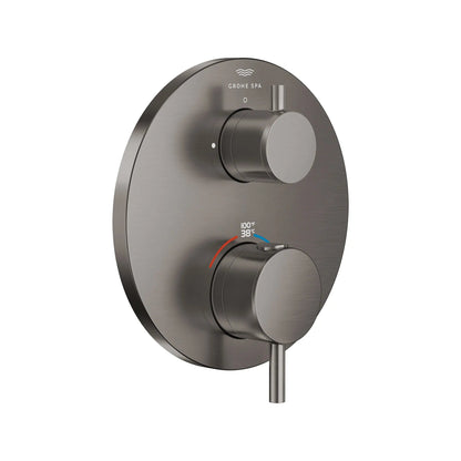 Grohe Atrio New Single Function 2-Handle Thermostatic Brushed Hard Graphite Valve Trim